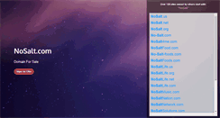 Desktop Screenshot of nosalt.com